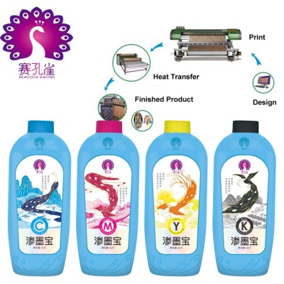 high quality and only one peacock racing penetration inks water based dye sublimation ink